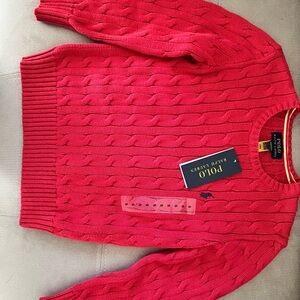 Boys Polo Ralph Lauren Pink Cable Knit Sweater